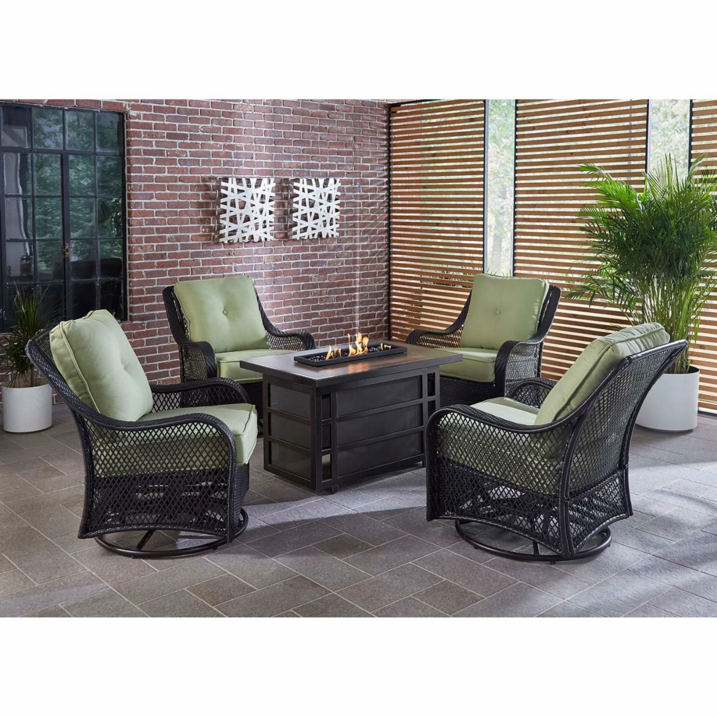 Outlet 🌟 Conversation Sets Hanover Orleans 5 Piece Fire Pit Patio Chat Set 🎉 4 Outlet 🌟 Conversation Sets Hanover Orleans 5 Piece Fire Pit Patio Chat Set 🎉 - Image 4