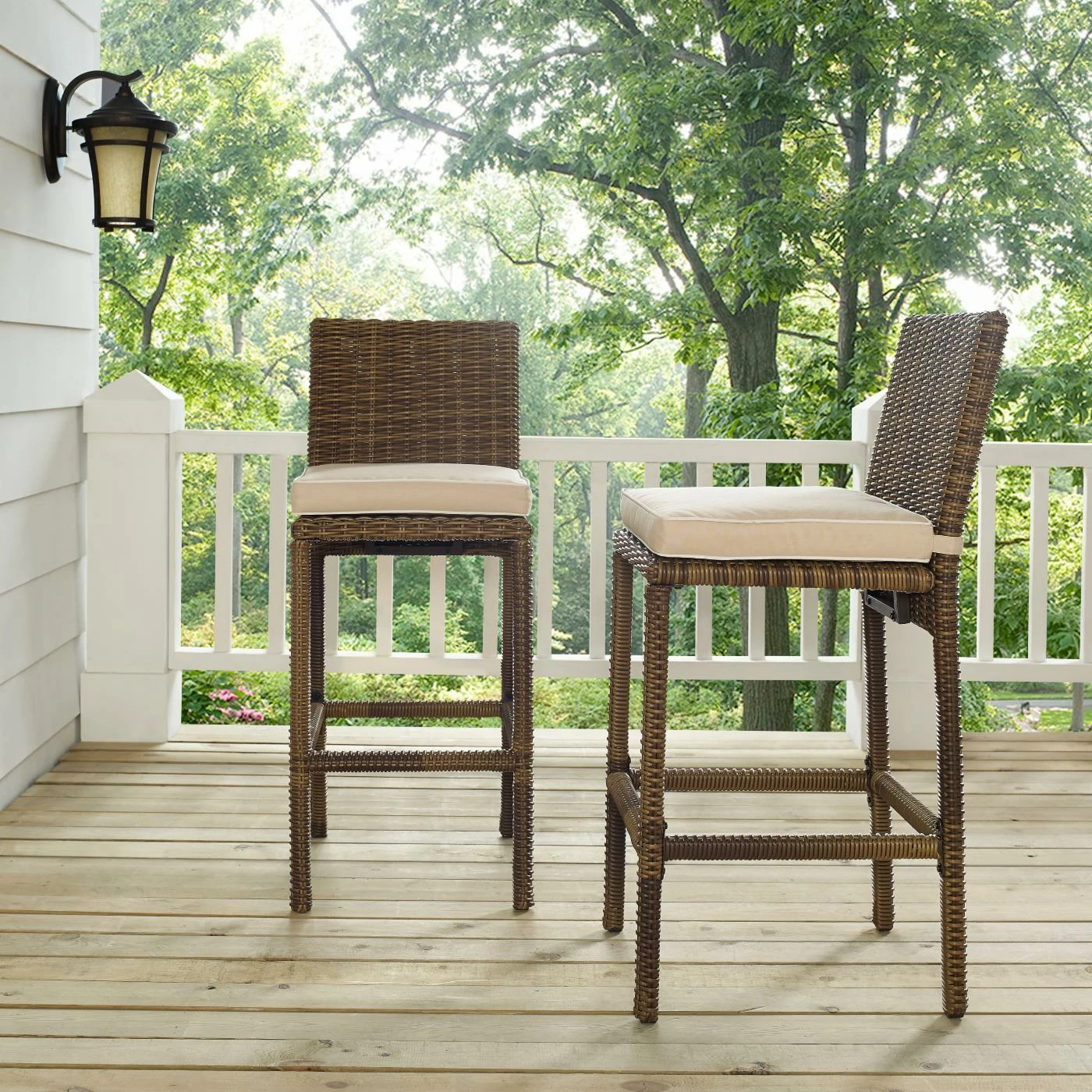 Discount 🔥 Side Chairs Crosley Bradenton Wicker Bar Stool - Set Of 2 ❤️ 4 Discount 🔥 Side Chairs Crosley Bradenton Wicker Bar Stool - Set Of 2 ❤️ - Image 4