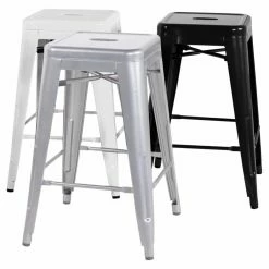 Discount 🤩 Bar Height Chairs Chintaly Tremont 30 In. Galvanized Steel Backless Bar Stools - Set Of 4 ✨ 7 Discount 🤩 Bar Height Chairs Chintaly Tremont 30 In. Galvanized Steel Backless Bar Stools - Set Of 4 ✨ -Hammocks store detail2CTY1352