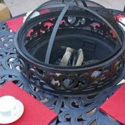 Brand new 👍 Conversation Sets Darlee Elizabeth 5 Piece Aluminum Deep Seating Fire Pit Patio Set 👍 -Hammocks store detail2ELIT544