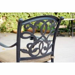 Best deal 🔔 Patio Dining Sets Darlee Santa Monica Aluminum 9 Piece Propane Fire Pit Patio Dining Set With Cushions And Fire Glass 👍 -Hammocks store detail2ELIT783