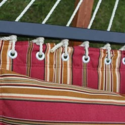 Best deal 🔥 Sunnydaze Decor 11 Ft. Sunnydaze Catalina Beach Quilted Double Hammock With Metal Stand 😀 -Hammocks store detail2NETH046