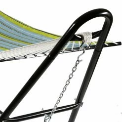 Best Sale 🥰 Sunnydaze Decor Quilted Double Fabric Hammock With Universal Steel Stand 🎁 -Hammocks store detail2NETH481