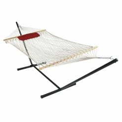 Wholesale π Sunnydaze Decor Modern Lines 12 Ft. Rope Hammock With Steel Stand π 9 Wholesale π Sunnydaze Decor Modern Lines 12 Ft. Rope Hammock With Steel Stand π -Hammocks store detail2NETH493