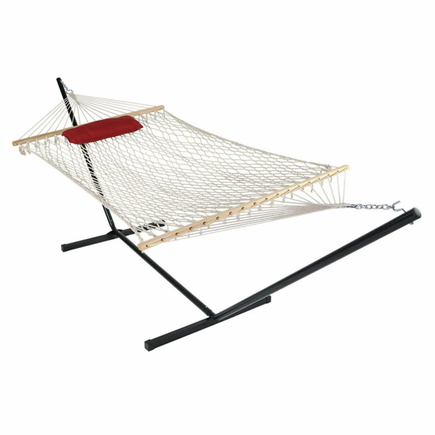 Wholesale π Sunnydaze Decor Modern Lines 12 Ft. Rope Hammock With Steel Stand π 4 Wholesale π Sunnydaze Decor Modern Lines 12 Ft. Rope Hammock With Steel Stand π - Image 4