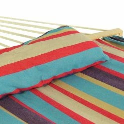 New π Fabric Sunnydaze Decor Cotton Hammock With Spreader Bar And Stand π₯ 8 New π Fabric Sunnydaze Decor Cotton Hammock With Spreader Bar And Stand π₯ -Hammocks store detail2NETH503