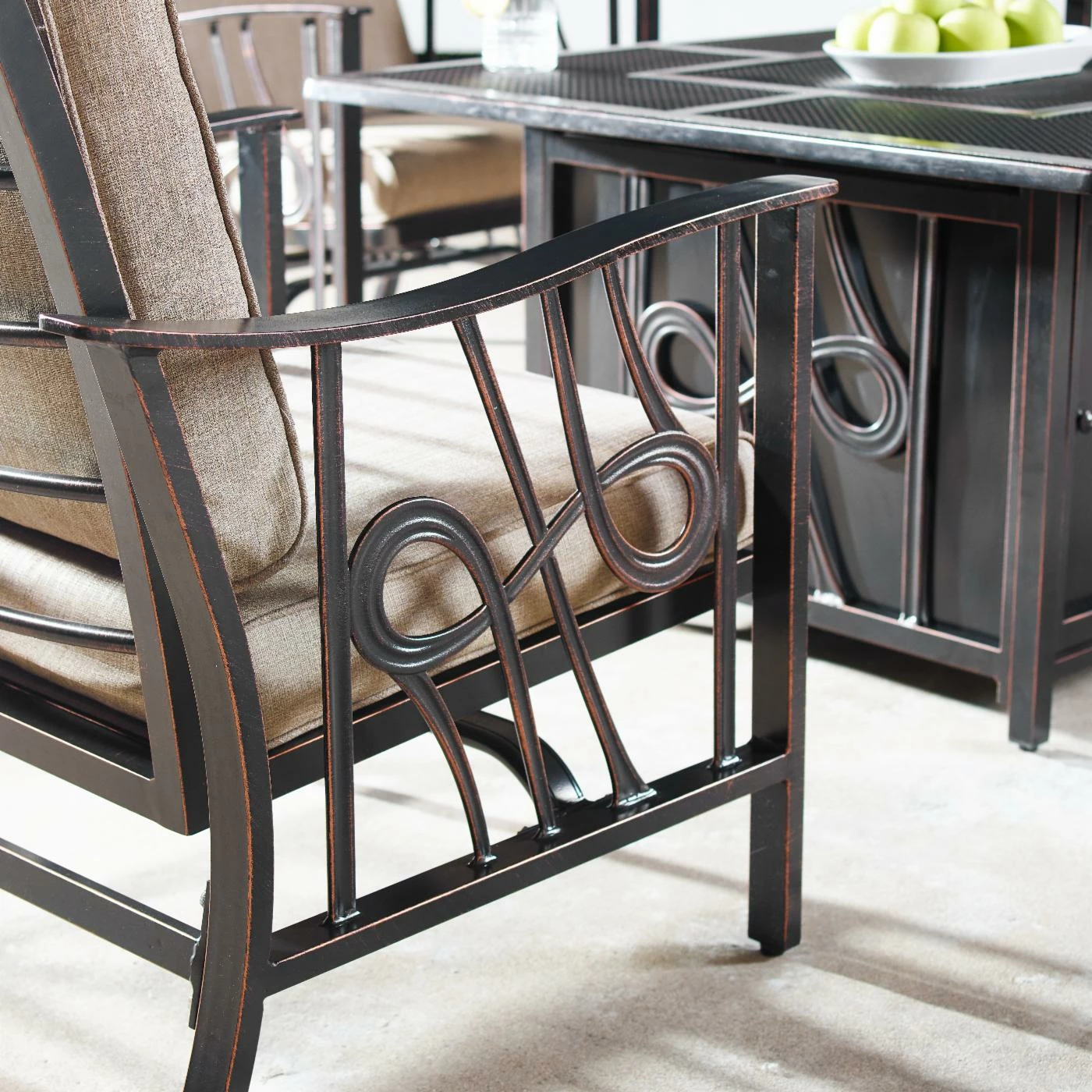 Cheap 🤩 Conversation Sets Oakland Living Egypt Regis Aluminum 5 Piece Propane Fire Pit Chat Set 🛒 4 Cheap 🤩 Conversation Sets Oakland Living Egypt Regis Aluminum 5 Piece Propane Fire Pit Chat Set 🛒 - Image 4