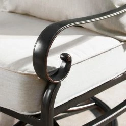 Outlet 🔥 Conversation Sets Oakland Living Rica Cliff Aluminum 5 Piece Propane Fire Pit Chat Set 💯 -Hammocks store detail2OL1107