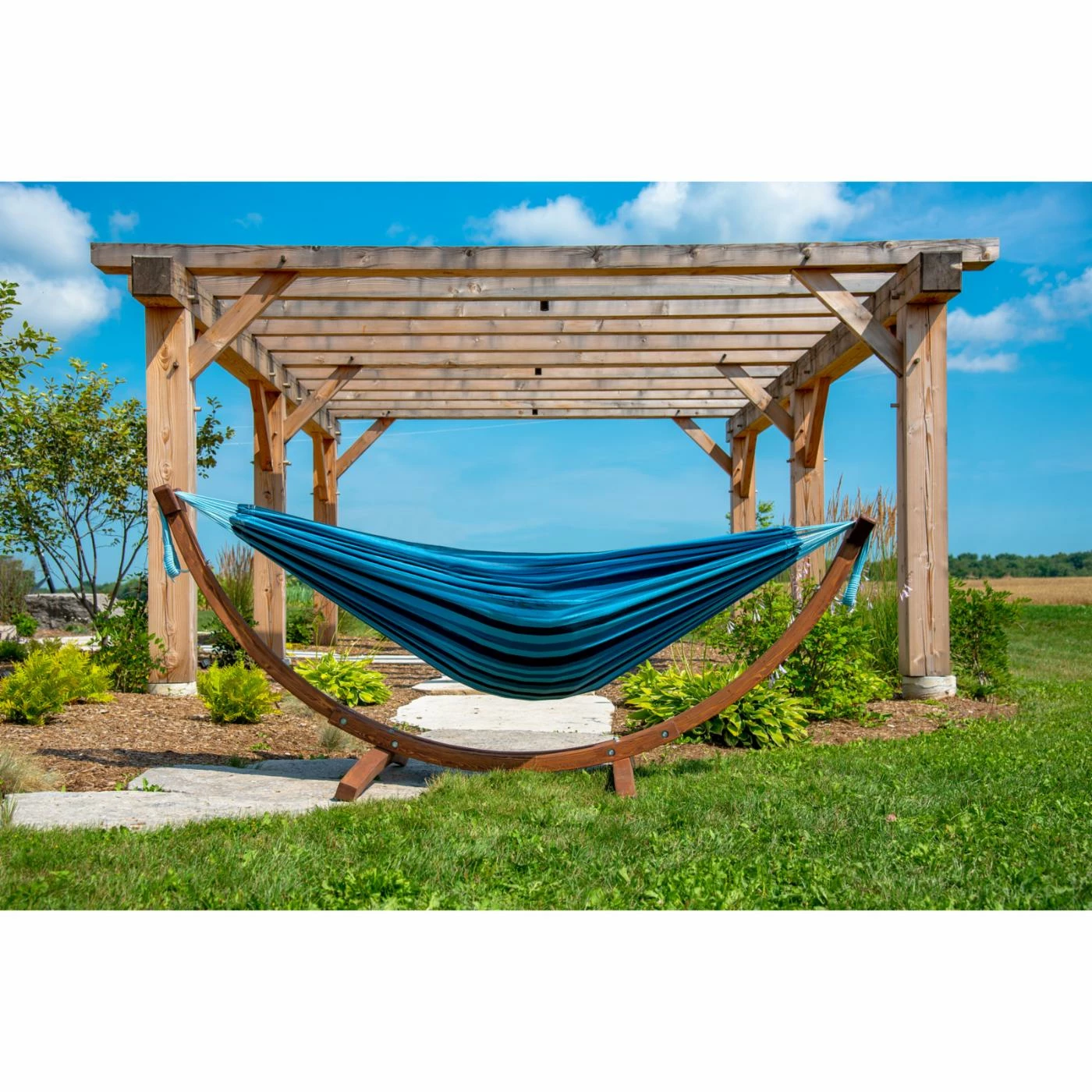Hot Sale π€© Hand Woven Vivere 8 Ft. Cotton Double Hammock With Stand π 4 Hot Sale π€© Hand Woven Vivere 8 Ft. Cotton Double Hammock With Stand π - Image 4