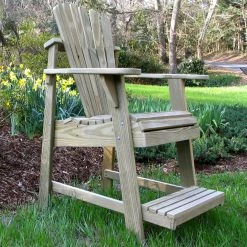 Hot Sale 😍 Bar Height Chairs Weathercraft Designers Choice Treated Balcony Adirondack Chair With Footrest - Natural ✨ -Hammocks store detail2WO028