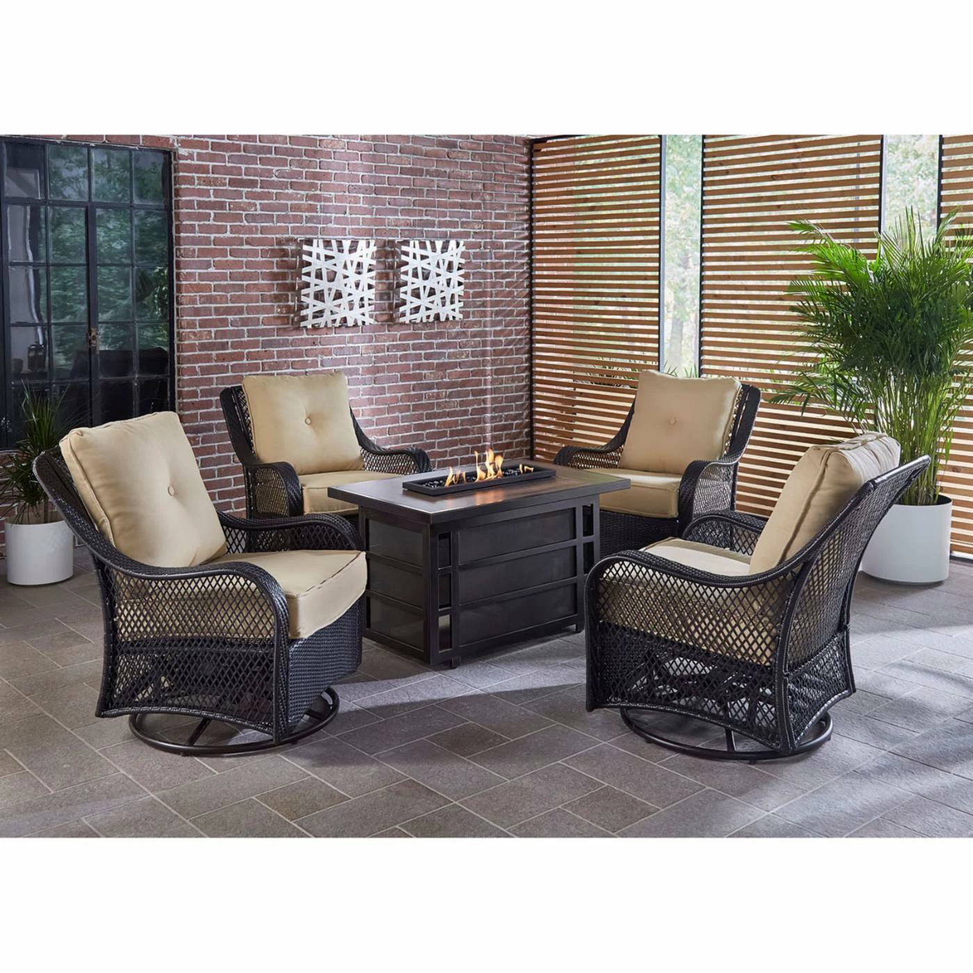 Outlet 🌟 Conversation Sets Hanover Orleans 5 Piece Fire Pit Patio Chat Set 🎉 6 Outlet 🌟 Conversation Sets Hanover Orleans 5 Piece Fire Pit Patio Chat Set 🎉 - Image 6