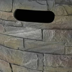 Brand new ⌛ Best Selling Home Decor Conversation Sets Keisi Outdoor Wicker 4 Seater Swivel Club Chair Set With Fire Pit 🌟 -Hammocks store detail3BSHD4563