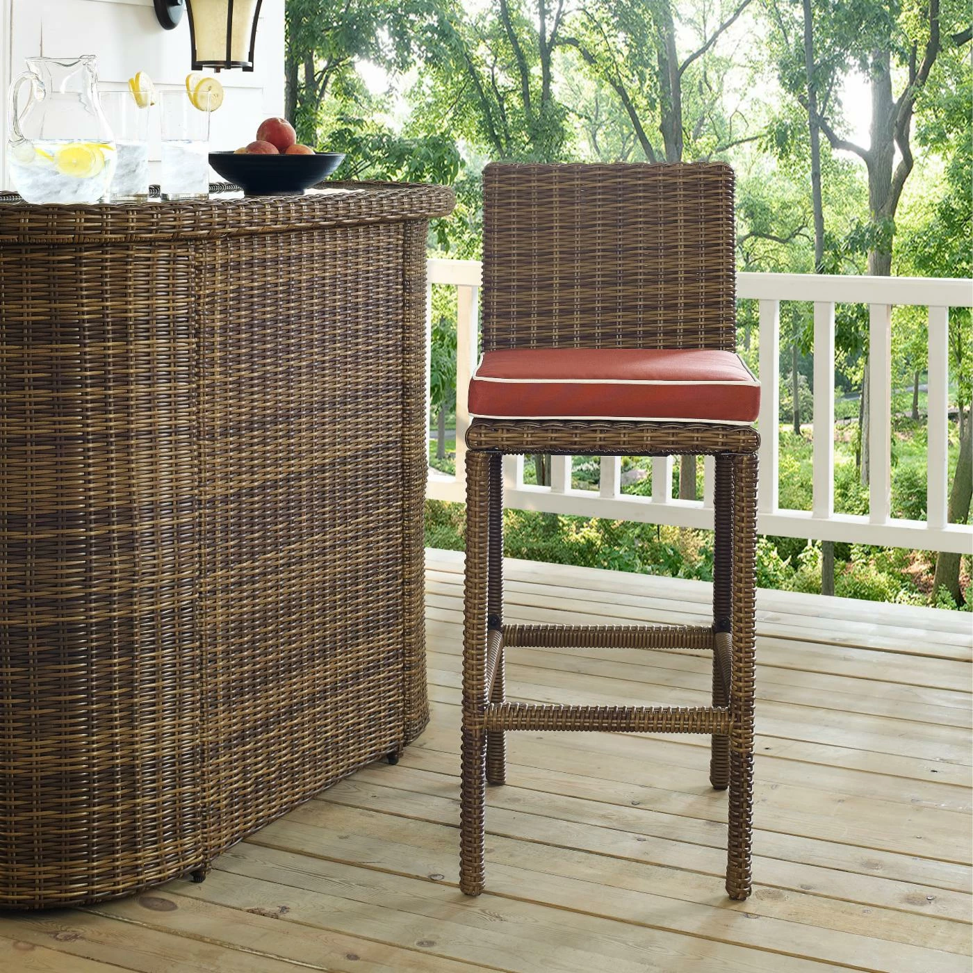 Discount 🔥 Side Chairs Crosley Bradenton Wicker Bar Stool - Set Of 2 ❤️ 6 Discount 🔥 Side Chairs Crosley Bradenton Wicker Bar Stool - Set Of 2 ❤️ - Image 6