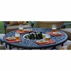 Brand new 👍 Conversation Sets Darlee Elizabeth 5 Piece Aluminum Deep Seating Fire Pit Patio Set 👍 -Hammocks store detail3ELIT544