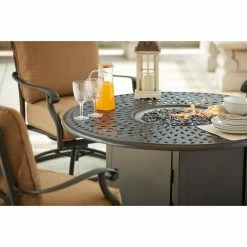 Wholesale 🧨 Conversation Sets Darlee Madison 5 Piece Aluminum Round Fire Pit Patio Set 🎁 -Hammocks store detail3ELIT700