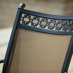 Cheap 🎉 Patio Dining Sets Darlee Mountain View 7 Piece Aluminum Round Fire Pit Patio Dining Set ⭐ -Hammocks store detail3ELIT706