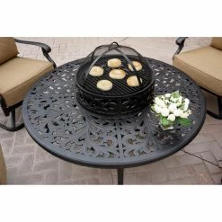 Best Pirce 👏 Conversation Sets Darlee Santa Monica 5 Piece Fire Pit/BBQ Conversation Set ⭐ -Hammocks store detail3ELIT812