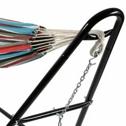 Best deal 🔔 Fabric Sunnydaze Decor Brazilian Hammock With Universal Steel Stand 👏 -Hammocks store detail3NETH485