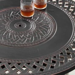 Discount 🧨 Conversation Sets Oakland Living Finland Ritz Aluminum 5 Piece Propane Fire Pit Chat Set 💯 -Hammocks store detail3OL1082