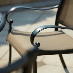 Cheap 🎉 Patio Dining Sets Darlee Mountain View 7 Piece Aluminum Round Fire Pit Patio Dining Set ⭐ -Hammocks store detail4ELIT706