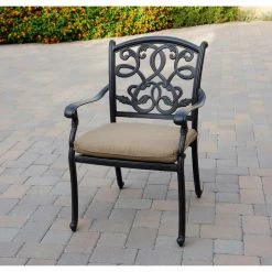 Best deal 🔔 Patio Dining Sets Darlee Santa Monica Aluminum 9 Piece Propane Fire Pit Patio Dining Set With Cushions And Fire Glass 👍 -Hammocks store detail4ELIT783