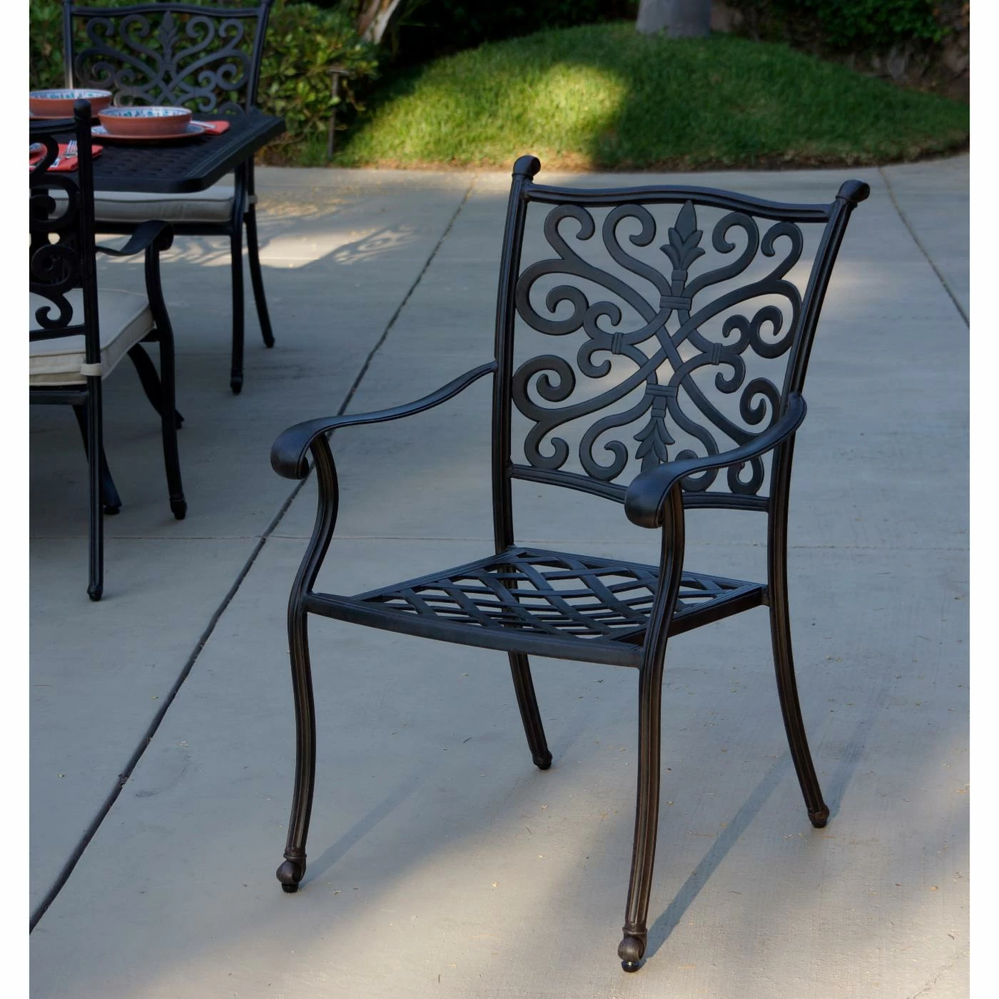 Wholesale ๐ Patio Dining Sets AC Home Brooklyn Cast Aluminum 7 Piece Fire Pit Table Patio Dining Set โจ 8 Wholesale ๐ Patio Dining Sets AC Home Brooklyn Cast Aluminum 7 Piece Fire Pit Table Patio Dining Set โจ - Image 8