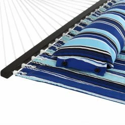 Promo 🔔 Sunnydaze Decor Quilted 2 Person Freestanding 15 Ft. Hammock With Spreader Bar And Stand ✨ -Hammocks store detail5NETH508