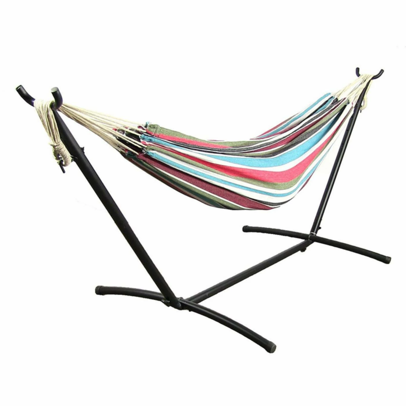 New ๐ Fabric Sunnydaze Decor Brazilian Double Hammock With Stand ๐ 8 New ๐ Fabric Sunnydaze Decor Brazilian Double Hammock With Stand ๐ - Image 8