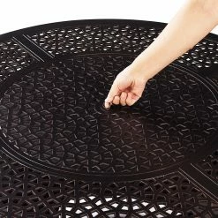 Deals 🤩 Conversation Sets Oakland Living Finland Dubai Aluminum 5 Piece Propane Fire Pit Chat Set 🔥 -Hammocks store detail5OL1111