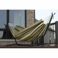 Wholesale 👍 Quilted Vivere Hammocks Dupione Sand Sunbrella Fabric Single Hammock And Stand Set 🎉 -Hammocks store detail5VIV011
