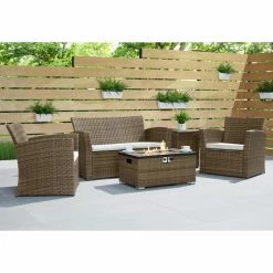 Buy 🧨 Conversation Sets Sego Lily Magna 4 Piece Fire Pit Conversation Patio Set ⭐ -Hammocks store detail6FLO369