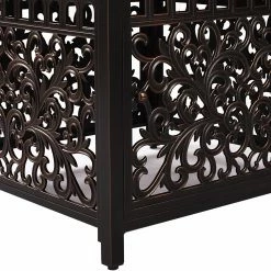 Buy 👍 Conversation Sets Oakland Living Hudson Mayan Aluminum 5 Piece Propane Fire Pit Chat Set 😉 -Hammocks store detail6OL1095