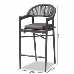 Best Pirce 👏 Bar Height Chairs Baxton Studio Wendell 28.5 In. Outdoor Bar Stool ⭐ 17 Best Pirce 👏 Bar Height Chairs Baxton Studio Wendell 28.5 In. Outdoor Bar Stool ⭐ -Hammocks store detail6WSI4957