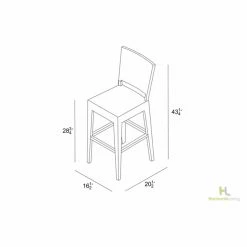 Budget ✨ Bar Height Chairs Harmonia Living Urbana Bar Chair With Optional Sunbrella Cushion 💯 -Hammocks store detail7LTDO106