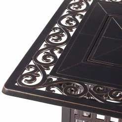 Budget 👍 Conversation Sets Oakland Living Hudson Cabos Aluminum 5 Piece Propane Fire Pit Chat Set 🥰 -Hammocks store detail7OL1125