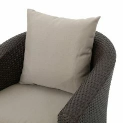 Brand new ⌛ Best Selling Home Decor Conversation Sets Keisi Outdoor Wicker 4 Seater Swivel Club Chair Set With Fire Pit 🌟 -Hammocks store detailBSHD4563