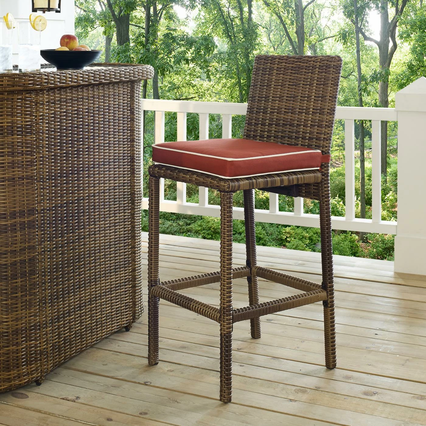 Discount 🔥 Side Chairs Crosley Bradenton Wicker Bar Stool - Set Of 2 ❤️ 3 Discount 🔥 Side Chairs Crosley Bradenton Wicker Bar Stool - Set Of 2 ❤️ - Image 3