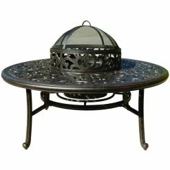 Best Pirce 👏 Conversation Sets Darlee Santa Monica 5 Piece Fire Pit/BBQ Conversation Set ⭐ -Hammocks store detailELIT812