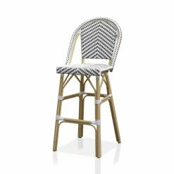 Top 10 🎉 Bar Height Chairs Furniture Of America Tinley Striped Aluminum Outdoor 30 In. Bar Chair - Set Of 2 - Black 🎁 -Hammocks store detailENLB5375