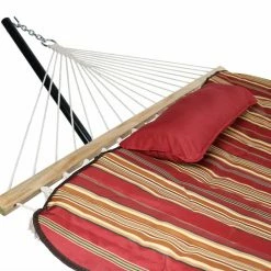 Budget 🧨 Sunnydaze Decor Awning Stripe 12 Ft. Rope Hammock With Steel Stand 🤩 -Hammocks store detailNETH488