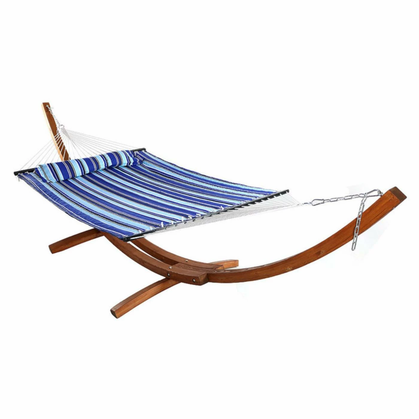 Brand new β€οΈ Sunnydaze Decor Quilted 13 Ft. Double Fabric Hammock With Curved Arc Stand 𧨠3 Brand new β€οΈ Sunnydaze Decor Quilted 13 Ft. Double Fabric Hammock With Curved Arc Stand 𧨠- Image 3