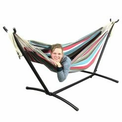 New ๐ Fabric Sunnydaze Decor Brazilian Double Hammock With Stand ๐ 12 New ๐ Fabric Sunnydaze Decor Brazilian Double Hammock With Stand ๐ -Hammocks store detailNETH714