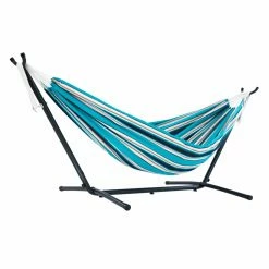New ✔️ Vivere Hammocks Fabric Vivere Sunbrella Token Surfside Hammock With Steel Stand 👏 -Hammocks store detailVIV044