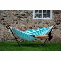 Best reviews of 🧨 Hand Woven Vivere 9 Ft. Polyester Double Hammock With Stand 🔥 -Hammocks store detailVIV083