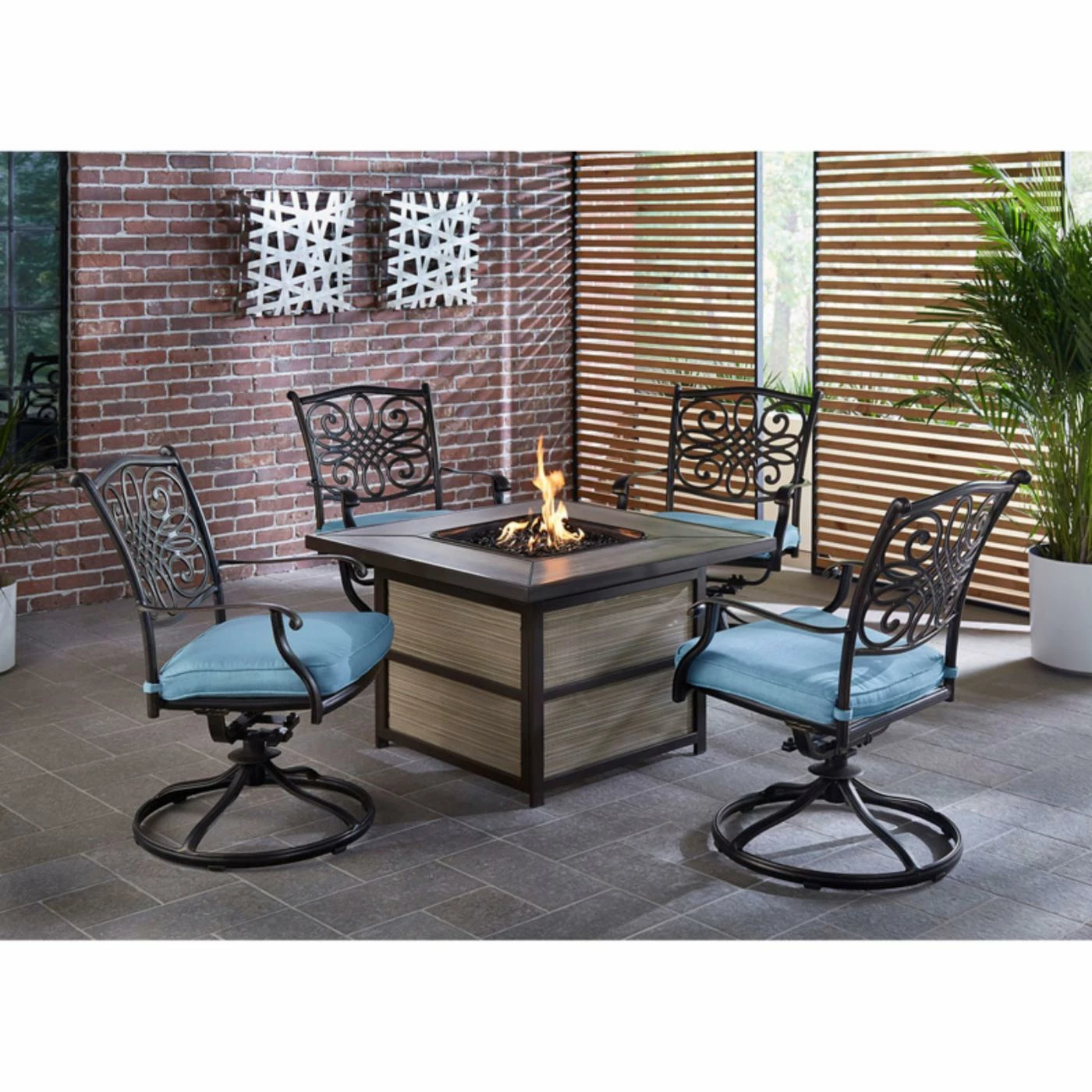 Flash Sale ⭐ Conversation Sets Hanover Traditions Aluminum Rectangular Fire Pit Patio Chat Set ✨ 2 Flash Sale ⭐ Conversation Sets Hanover Traditions Aluminum Rectangular Fire Pit Patio Chat Set ✨ - Image 2