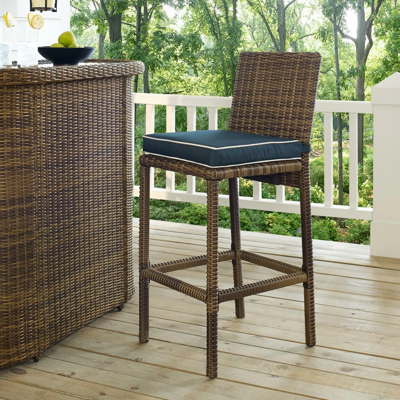 Discount 🔥 Side Chairs Crosley Bradenton Wicker Bar Stool - Set Of 2 ❤️ 2 Discount 🔥 Side Chairs Crosley Bradenton Wicker Bar Stool - Set Of 2 ❤️ - Image 2