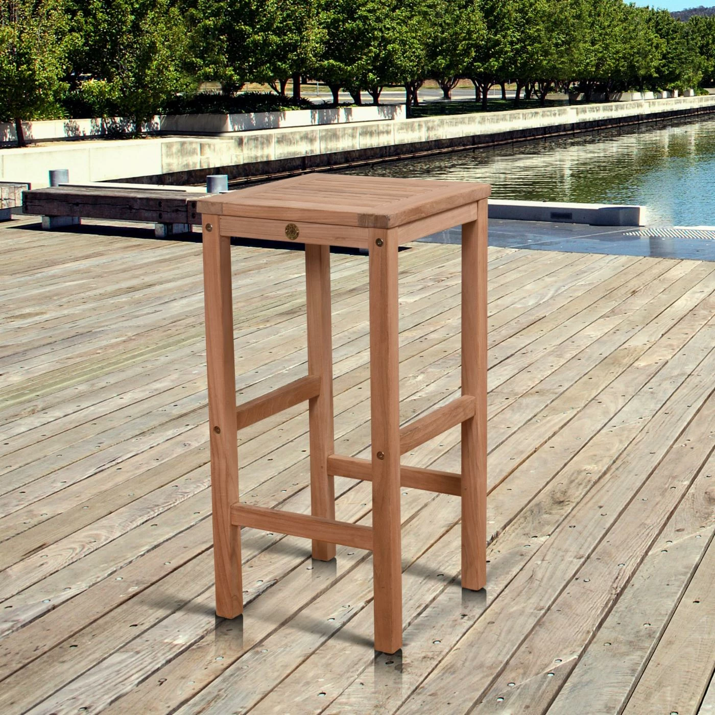 Wholesale 👏 Bar Height Chairs Amazonia Harrison Teak Patio Bar Stool 🎁 2 Wholesale 👏 Bar Height Chairs Amazonia Harrison Teak Patio Bar Stool 🎁 - Image 2