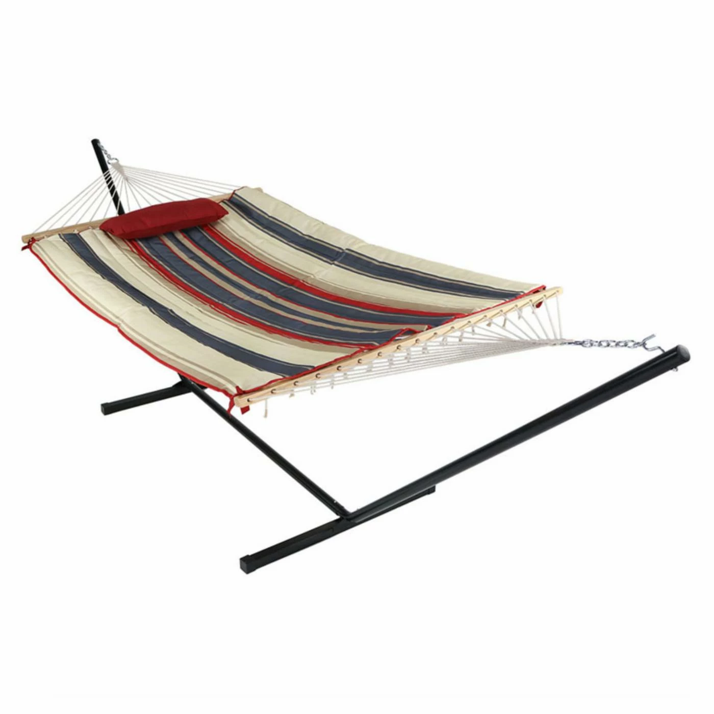 Wholesale π Sunnydaze Decor Modern Lines 12 Ft. Rope Hammock With Steel Stand π 2 Wholesale π Sunnydaze Decor Modern Lines 12 Ft. Rope Hammock With Steel Stand π - Image 2