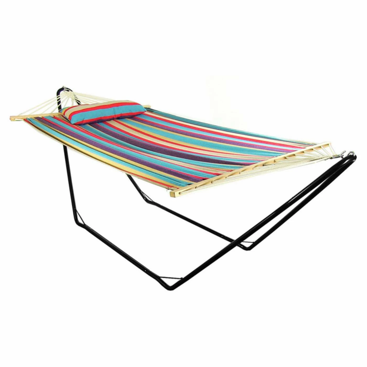 New π Fabric Sunnydaze Decor Cotton Hammock With Spreader Bar And Stand π₯ 2 New π Fabric Sunnydaze Decor Cotton Hammock With Spreader Bar And Stand π₯ - Image 2