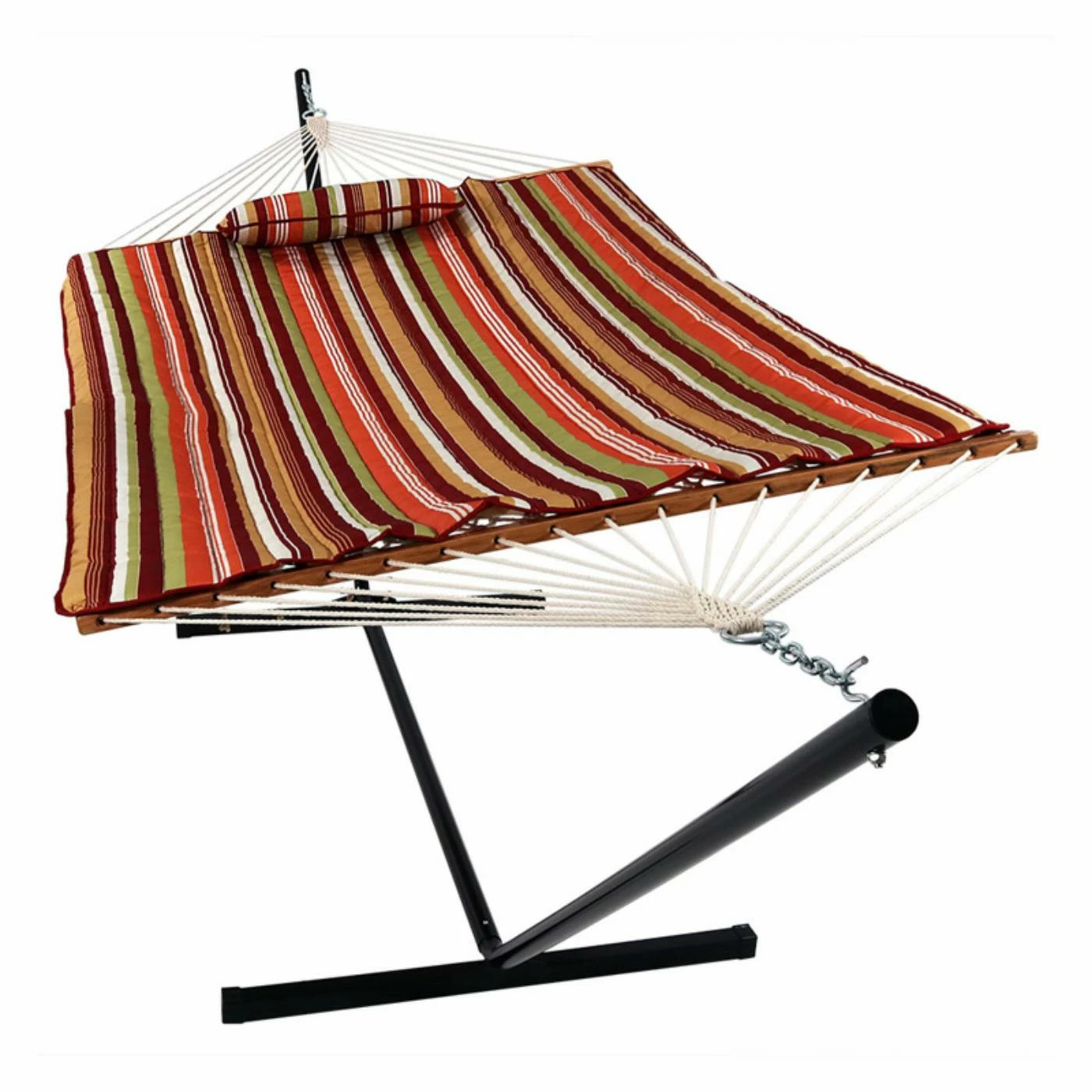 Hot Sale π Sunnydaze Decor 12 Ft. Cotton Rope Hammock With Stand And Pillow β€οΈ 2 Hot Sale π Sunnydaze Decor 12 Ft. Cotton Rope Hammock With Stand And Pillow β€οΈ - Image 2